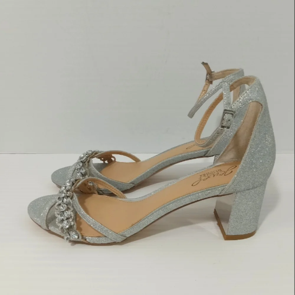 JEWEL BADGLEY MISCHKA Giona Silver Sandal Women's Size 8.5